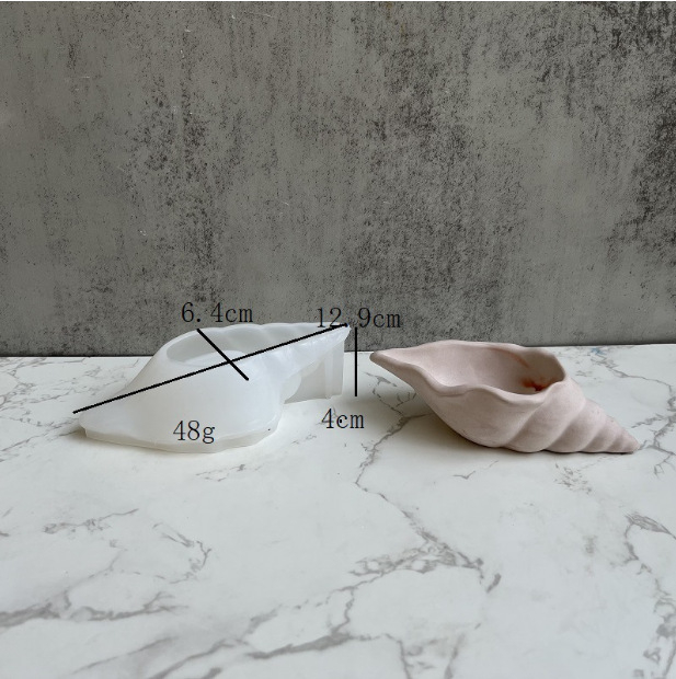 Formă din silicon 3D în formă de scoică marină, pentru coacere, decor marin DIY, matriță pentru lumânări aromatice și săpun