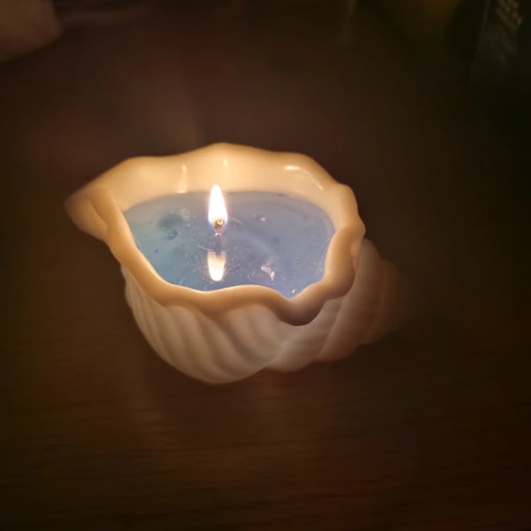 Formă din silicon 3D în formă de scoică marină, pentru coacere, decor marin DIY, matriță pentru lumânări aromatice și săpun