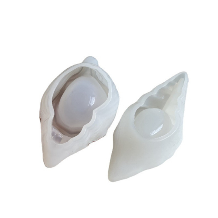 Formă din silicon 3D în formă de scoică marină, pentru coacere, decor marin DIY, matriță pentru lumânări aromatice și săpun