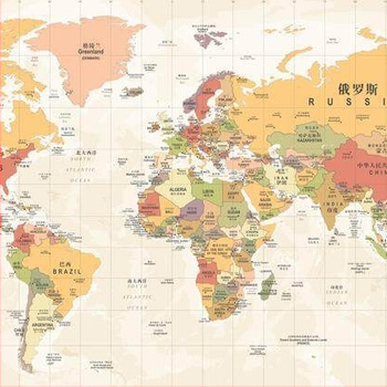 8D ekologická mapa sveta na stenu do detskej izby, pracovne a knižnice