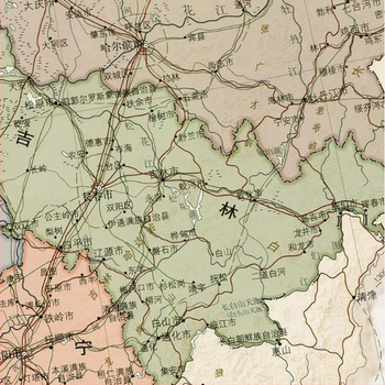 Nástenná tapeta s retro mapou Číny – tapeta s mapou sveta do študovne, kancelárie, obývačky a hotela/penziónu, 3D nástenná maľba