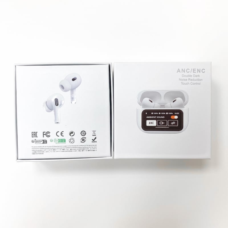 A9Pro/A8 érintőképernyős vezeték nélküli Bluetooth fülhallgató csomagoló doboza, 2–5 generációk, két részes fedél