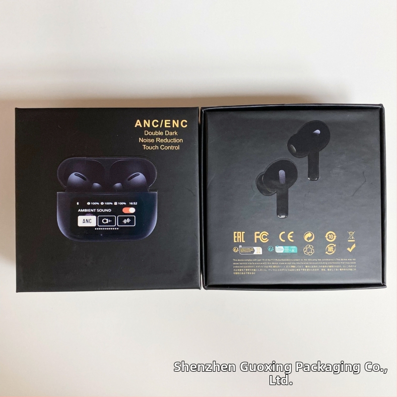 Baliaca krabica pre bezdrôtové Bluetooth slúchadlá s dotykovou obrazovkou A9Pro/A8, generácie 2–5, dvojdielne veko