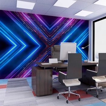 Tapet de perete 3D luminos pentru sălile KTV – decor SF pentru hotel de esports și mural Internet cafe