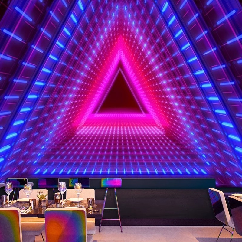 Tapet de perete 3D luminos pentru sălile KTV – decor SF pentru hotel de esports și mural Internet cafe