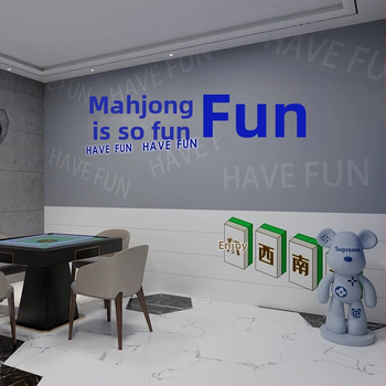 Tapet din țesătură nețesută cu designuri personalizate, imprimeuri mari de fundal pentru sălile de mahjong, restaurante de barbecue și hot pot și magazine de ceai cu lapte