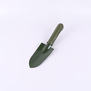 Set de trei unelte de grădină în verde militar pentru plantarea florilor acasă și îndepărtarea buruienilor