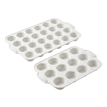 Forma de copt din silicon alimentar, rezistentă la temperaturi înalte și scăzute, 12 și 24 de cavități, stil franțuzesc de coacere