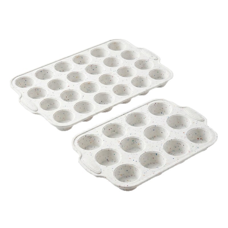Forma de copt din silicon alimentar, rezistentă la temperaturi înalte și scăzute, 12 și 24 de cavități, stil franțuzesc de coacere