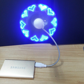 Ventilator USB mini cu afișaj de timp intermitent, stil ceas, design creativ