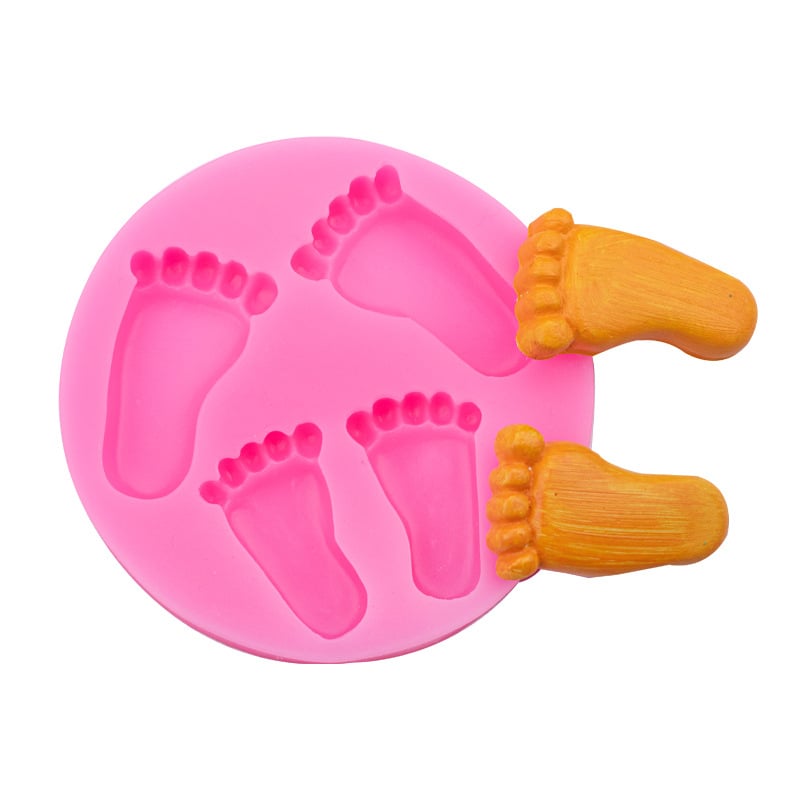 Formă din silicon în formă de patru picioare, pentru fondant și săpun.