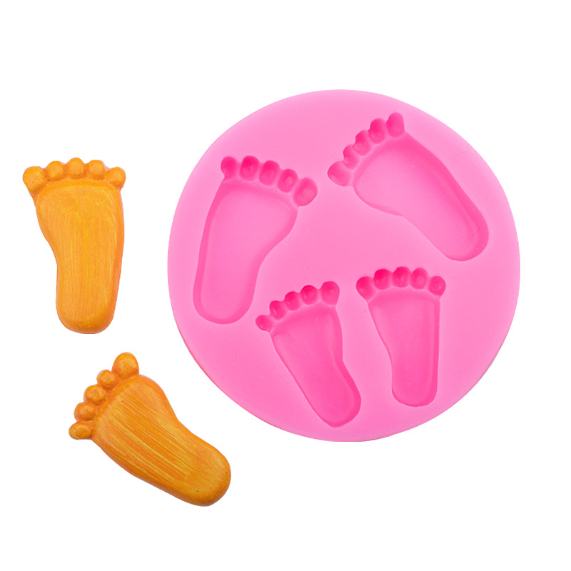 Formă din silicon în formă de patru picioare, pentru fondant și săpun.