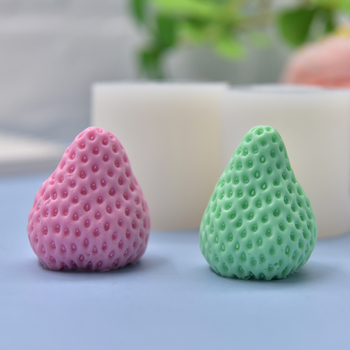 Formă din silicon, în formă de căpșună, pentru coacere, DIY prăjituri, săpun, fondant și lumânări