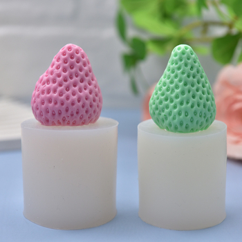Formă din silicon, în formă de căpșună, pentru coacere, DIY prăjituri, săpun, fondant și lumânări