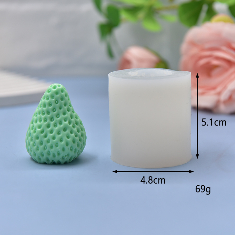 Formă din silicon, în formă de căpșună, pentru coacere, DIY prăjituri, săpun, fondant și lumânări
