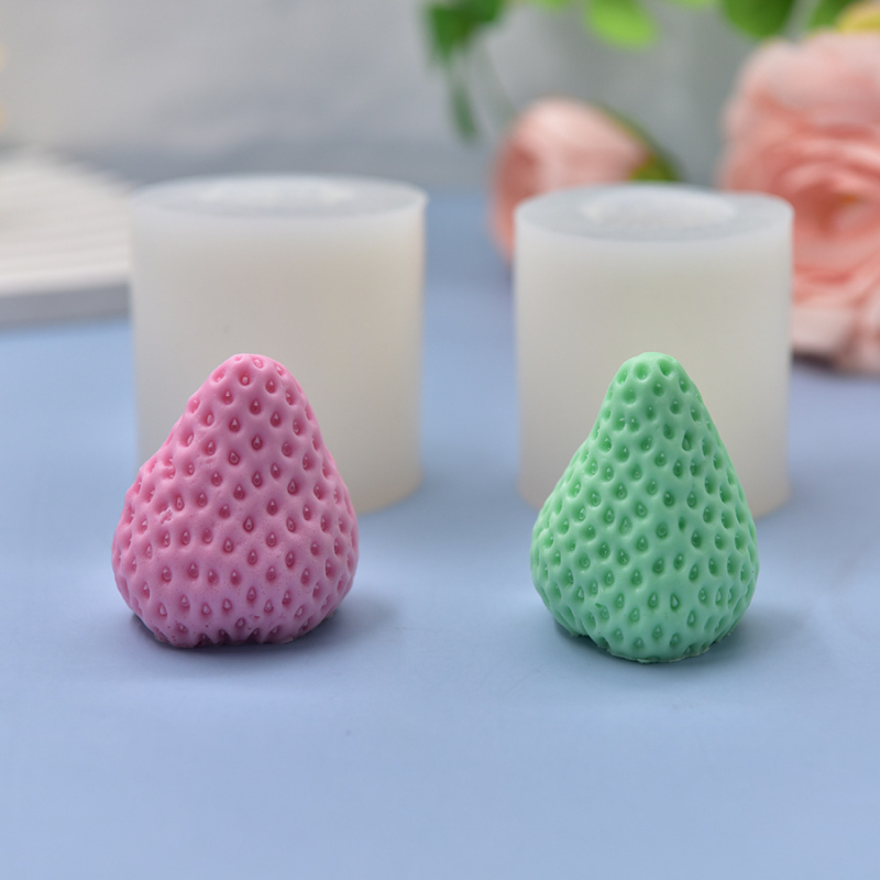 Formă din silicon, în formă de căpșună, pentru coacere, DIY prăjituri, săpun, fondant și lumânări