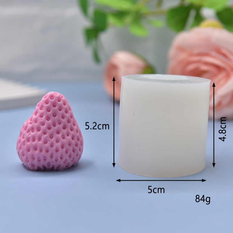 Formă din silicon, în formă de căpșună, pentru coacere, DIY prăjituri, săpun, fondant și lumânări