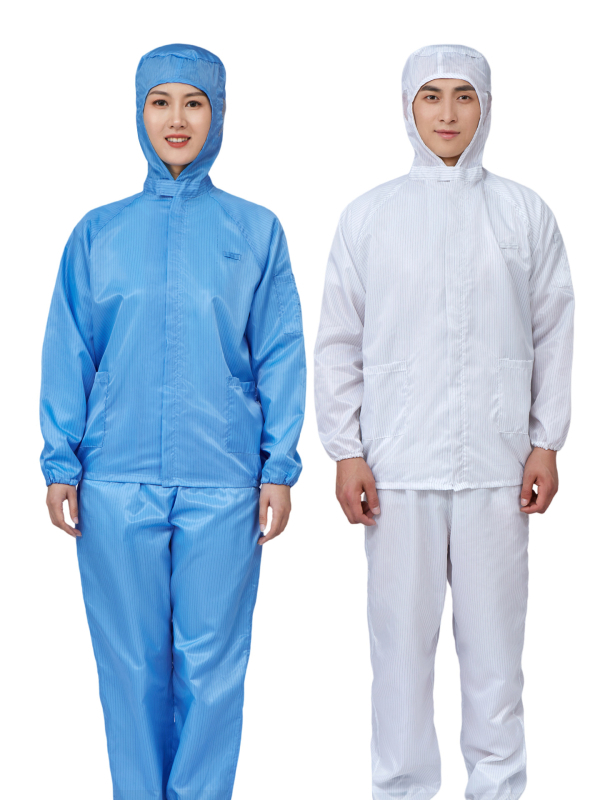Combinezon de lucru anti-static, cu glugă, protecție împotriva prafului pentru uz în fabrici
