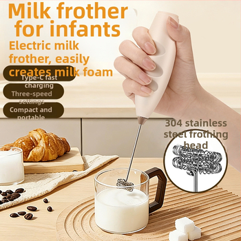 Spumător de lapte portabil, mixer pentru cafea și cremă, utilizare casnică, pentru coacere