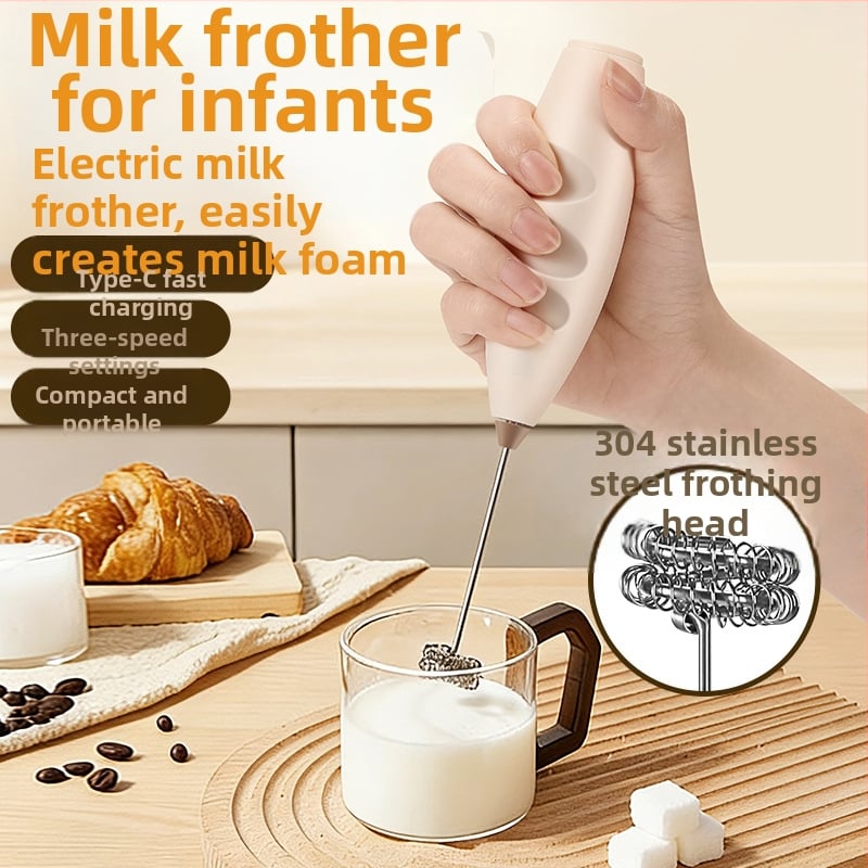 Spumător de lapte portabil, mixer pentru cafea și cremă, utilizare casnică, pentru coacere
