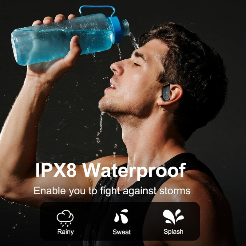 Ασύρματα αθλητικά ακουστικά Bluetooth 5.4 IPX8 αδιάβροχα