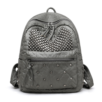 Rucsac modern, spațios, pentru uz zilnic, călătorii și navetă, cu nituri metalice, în diferite dimensiuni
