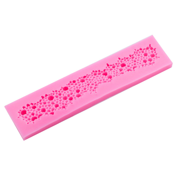 Matriță din silicon pentru fondant, tort cu margine lungă de perle și dantelă