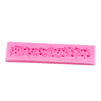 Matriță din silicon pentru fondant, tort cu margine lungă de perle și dantelă
