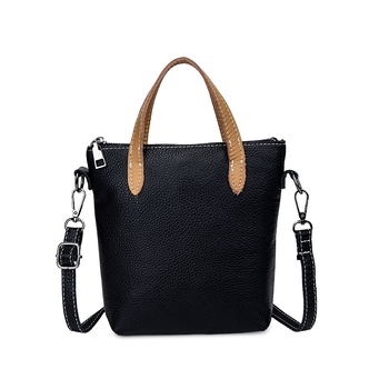 Geantă bucket din piele de vită pentru femei, mică, curea de umăr/crossbody, geantă casual zilnică