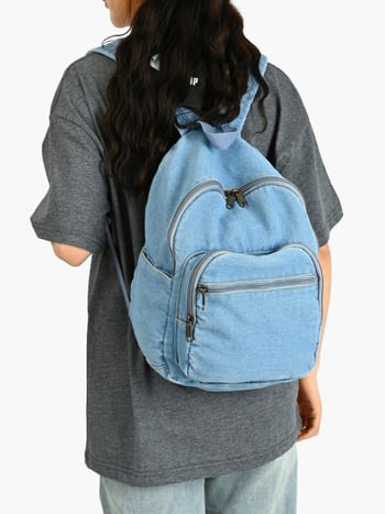 Rucsac din denim în stil coreean, inspirație Harajuku, casual și ușor pentru studenți