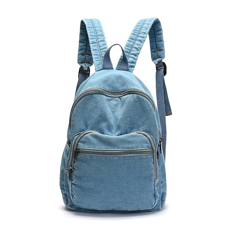 Rucsac din denim în stil coreean, inspirație Harajuku, casual și ușor pentru studenți
