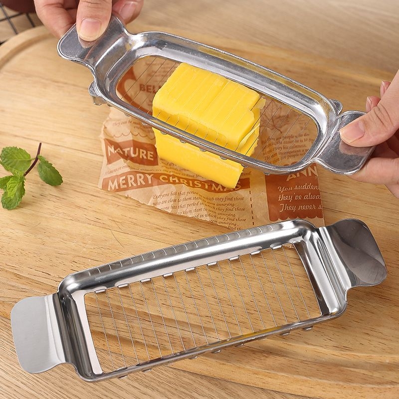 Tăietor și divizor de brânzeturi din oțel inoxidabil, instrument multifuncțional pentru brânză, unt, ouă și foie gras