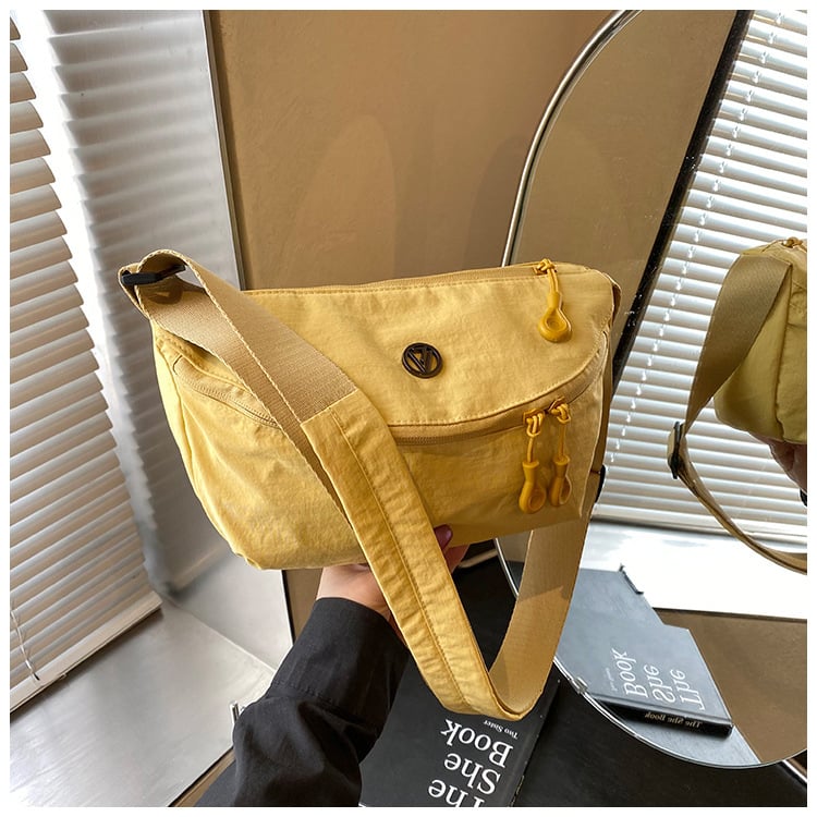 Geantă crossbody în stil japonez, ultra-ușoară, impermeabilă, din material Oxford, unisex, versatilă pentru umăr și torace