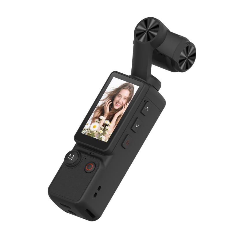A30 cameră de acțiune cu două camere, gimbal manual, dimensiune de buzunar, stabilizare HD