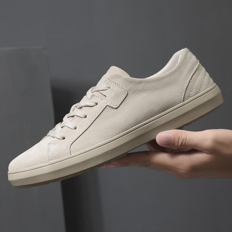 Adidași pentru bărbați cu talpă plată, stil retro, versatili pentru sport și casual, din piele nubuc