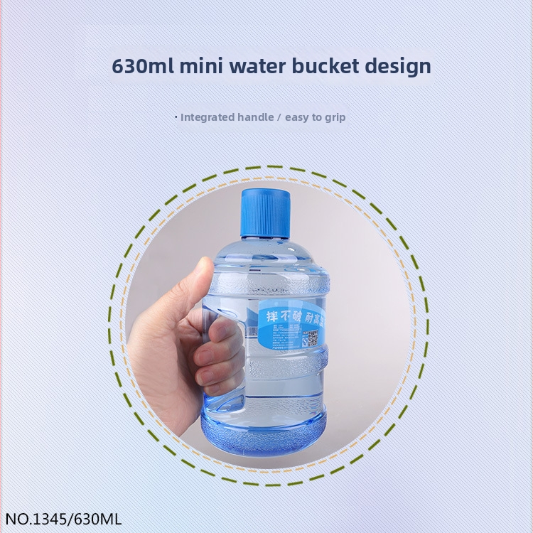 Kreatívny mini vedrový pohár, plastový, veľkoobjemový, roztomilý a prenosný pre deti a študentov, odolný voči pádu a praktický.