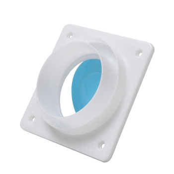 Ventilator de baie cu supapă de control și protecție împotriva fluxului invers, furtun de 80 mm și conductă de evacuare de 100 mm