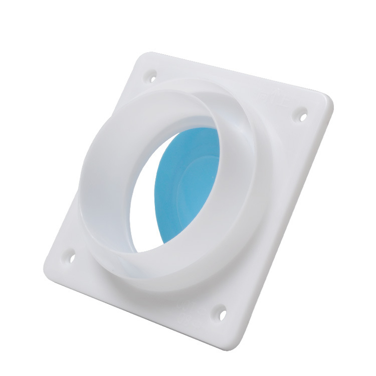Ventilator de baie cu supapă de control și protecție împotriva fluxului invers, furtun de 80 mm și conductă de evacuare de 100 mm