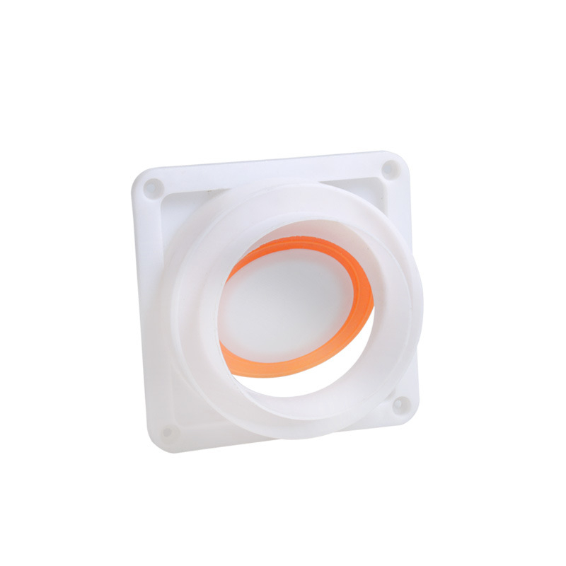 Ventilator de baie cu supapă de control și protecție împotriva fluxului invers, furtun de 80 mm și conductă de evacuare de 100 mm
