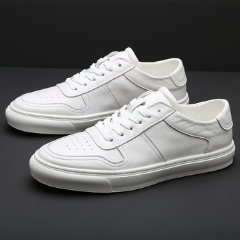 Adidași bărbați 2026 – nou stil, pantofi sport casual uni din piele, respirabili pentru toate anotimpurile, talpă groasă, negru