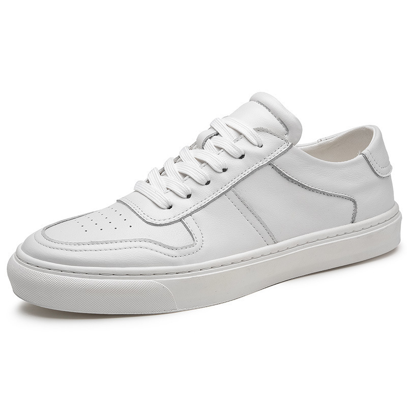 Adidași bărbați 2026 – nou stil, pantofi sport casual uni din piele, respirabili pentru toate anotimpurile, talpă groasă, negru