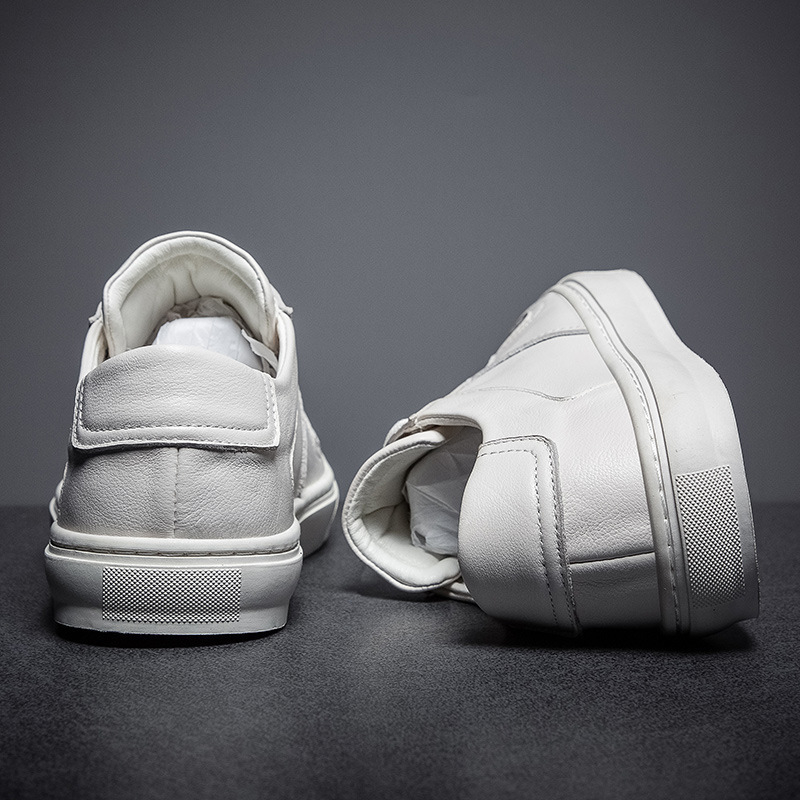 Adidași bărbați 2026 – nou stil, pantofi sport casual uni din piele, respirabili pentru toate anotimpurile, talpă groasă, negru