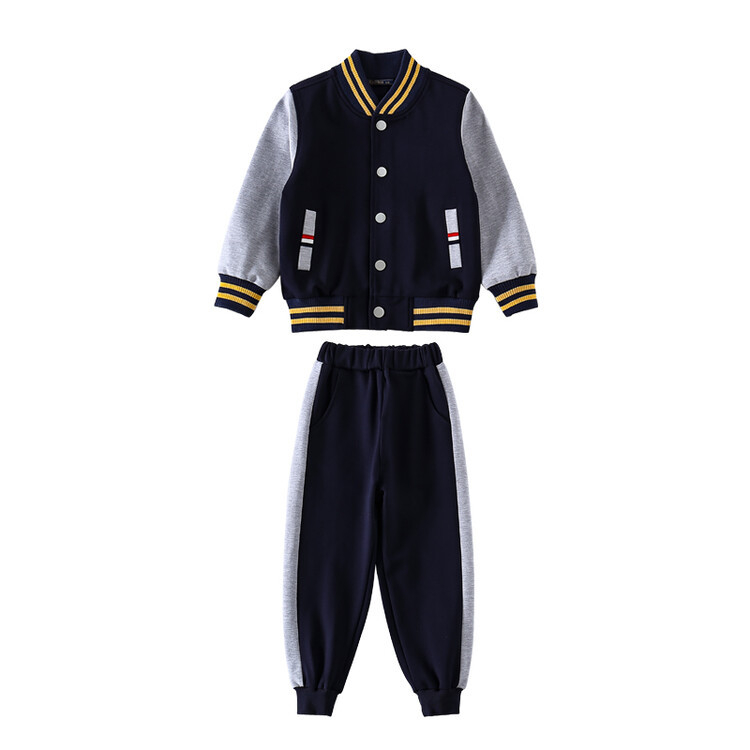 Set de uniformă școlară pentru copii, în stil britanic, toamnă, jachetă baseball, trei piese