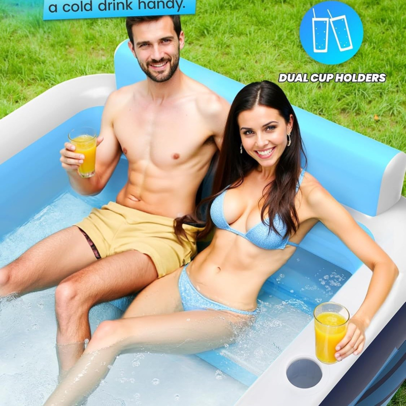 Naduvani PVC spa kada za dvoje – vanjski bazen za ledeno kupanje i plivanje