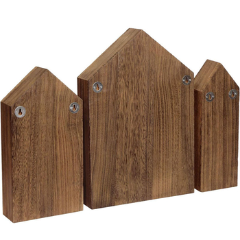 Suport de afișare pentru figurine, montat pe perete, din lemn, cu cinci etaje – design minimalist