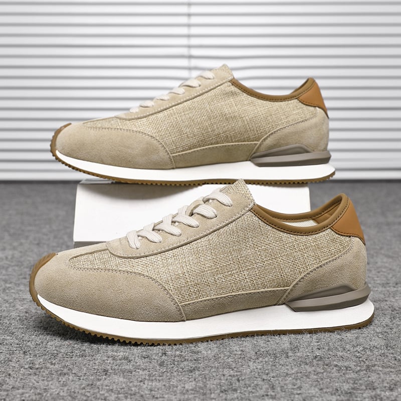 Orenka 2026 Vară - Adidași albi pentru bărbați, respirabili, casual, șireturi, stil coreean