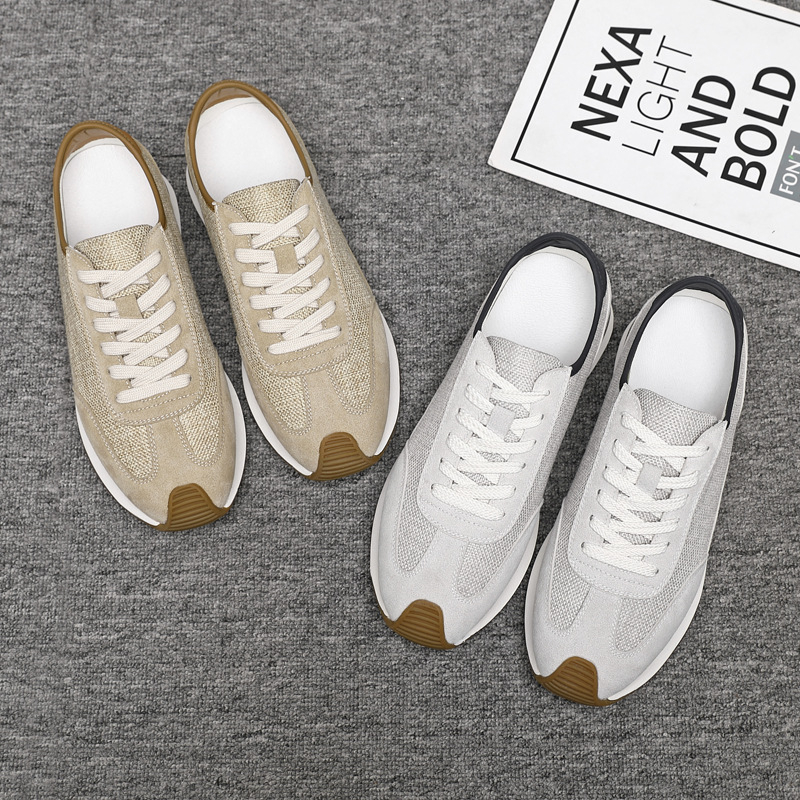 Orenka 2026 Vară - Adidași albi pentru bărbați, respirabili, casual, șireturi, stil coreean