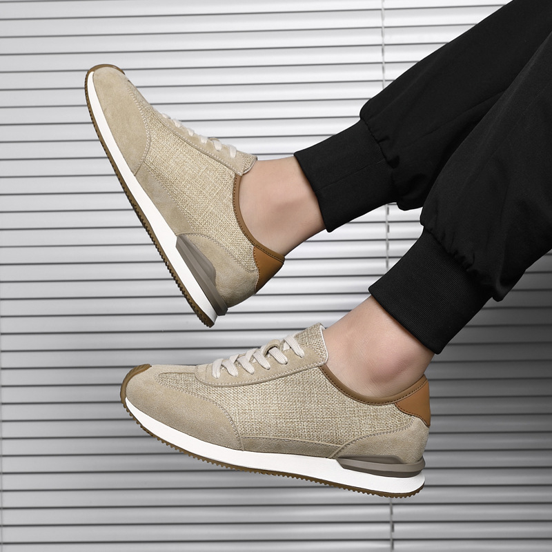 Orenka 2026 Vară - Adidași albi pentru bărbați, respirabili, casual, șireturi, stil coreean