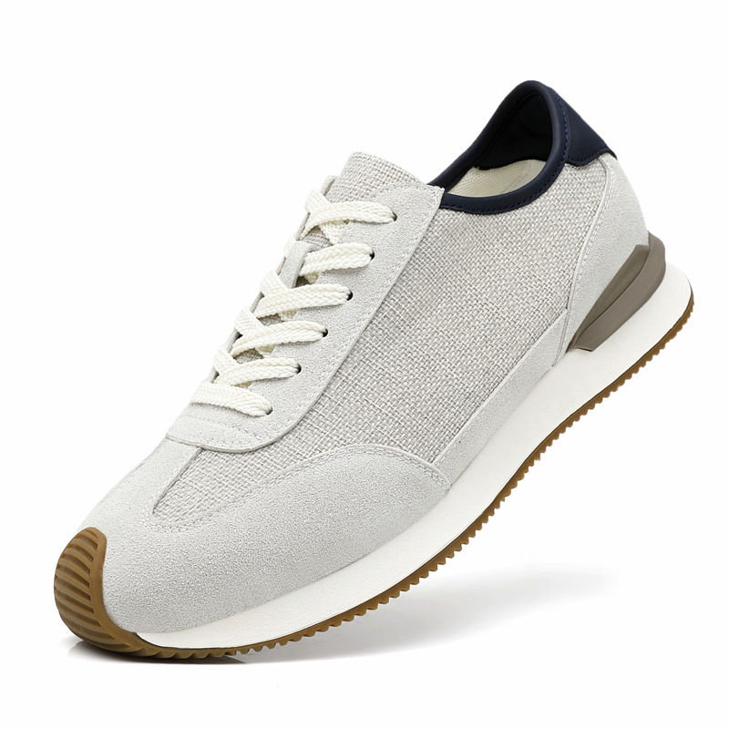 Orenka 2026 Vară - Adidași albi pentru bărbați, respirabili, casual, șireturi, stil coreean