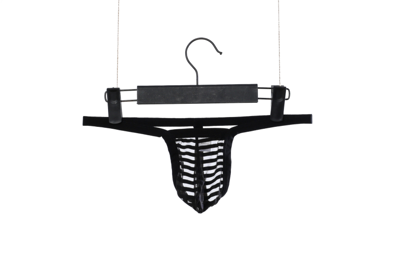 Slip masculin tip tanga, respirabilă, talie joasă, din plasă, nylon, jacquard
